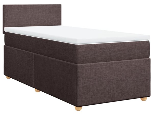 Box spring postel s matrací tmavě hnědá 80x200 cm textil 3286503