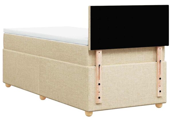 Box spring postel s matrací krémová 80 x 200 cm textil 3286505