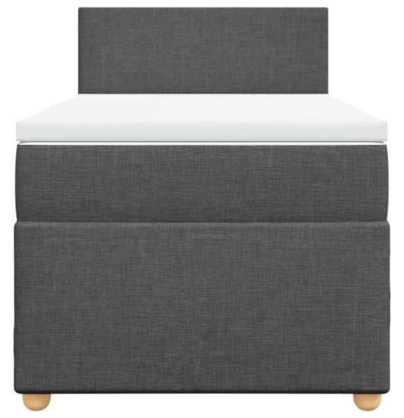 Box spring postel s matrací tmavě šedá 80 x 200 cm textil 3286501