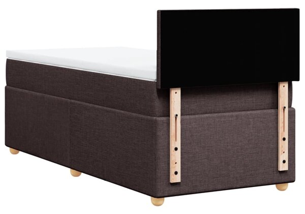 Box spring postel s matrací tmavě hnědá 80x200 cm textil 3286503