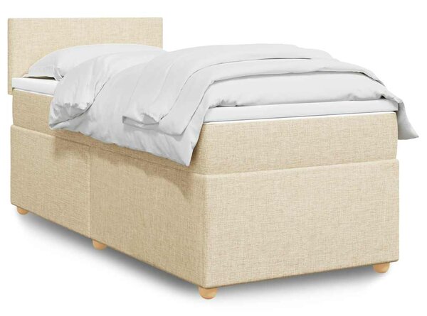 Box spring postel s matrací krémová 80 x 200 cm textil 3286505