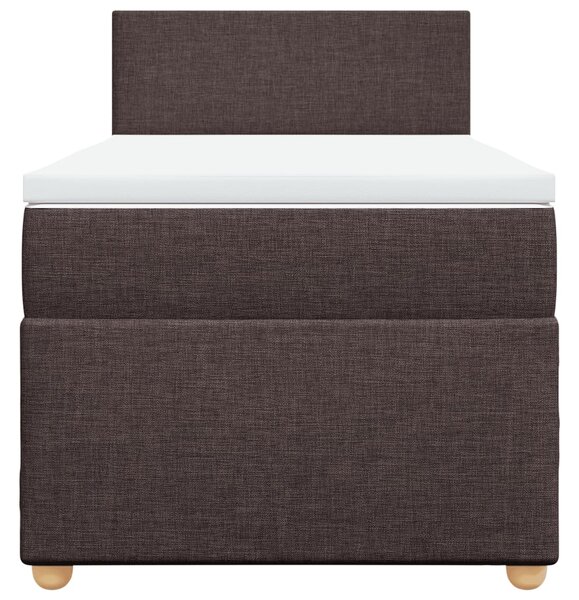 Box spring postel s matrací tmavě hnědá 80x200 cm textil 3286503