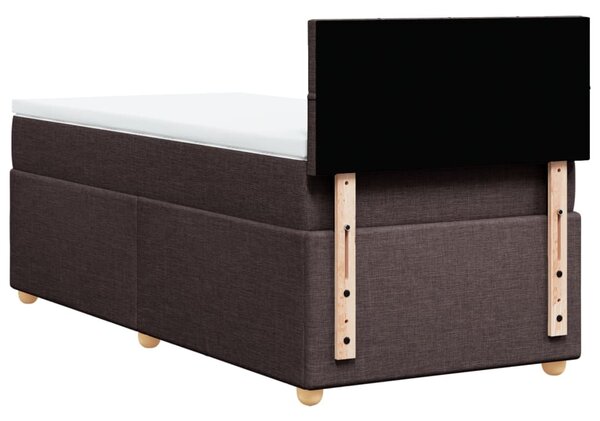 Box spring postel s matrací tmavě hnědá 80x200 cm textil 3286510