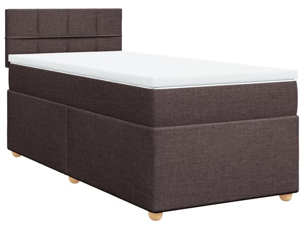 Box spring postel s matrací tmavě hnědá 80x200 cm textil 3286510