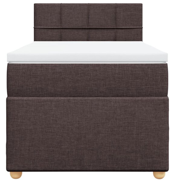 Box spring postel s matrací tmavě hnědá 80x200 cm textil 3286510