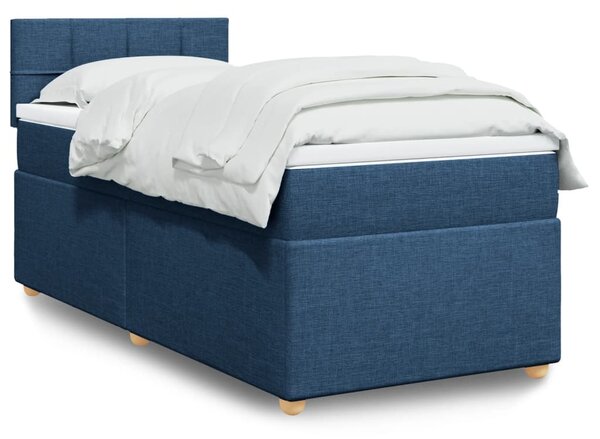 Box spring postel s matrací modrá 80x200 cm textil 3286513