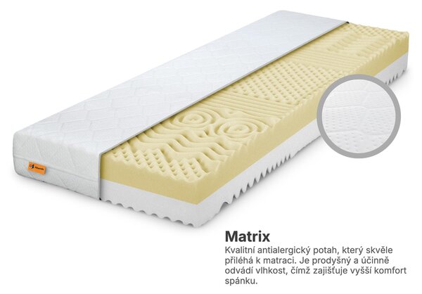 Wilsondo Pěnová masážní matrace Komfort 80×200×16 cm - potah Matrix