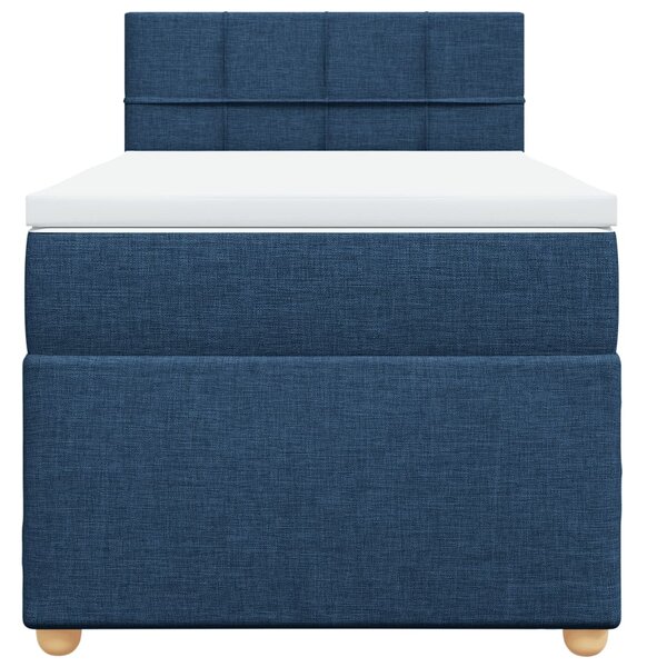 Box spring postel s matrací modrá 80x200 cm textil 3286513