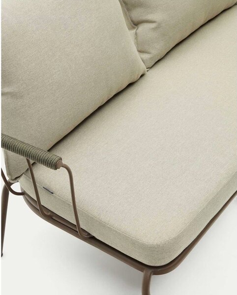 Světle zelená/béžová zahradní pohovka Salguer – Kave Home