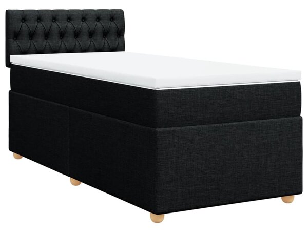 Box spring postel s matrací černá 80 x 200 cm textil 3286516
