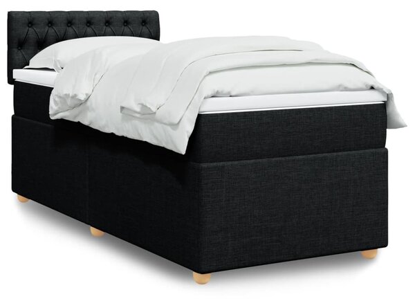 Box spring postel s matrací černá 80 x 200 cm textil 3286516