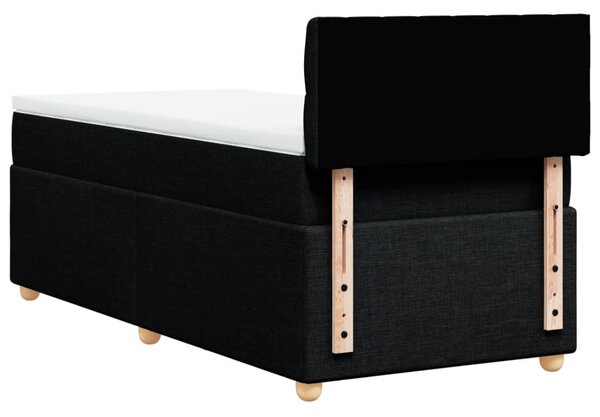 Box spring postel s matrací černá 80 x 200 cm textil 3286516