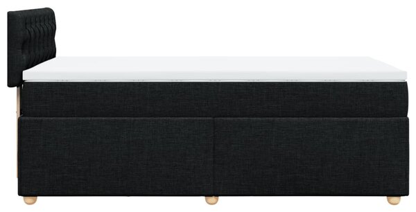 Box spring postel s matrací černá 80 x 200 cm textil 3286516