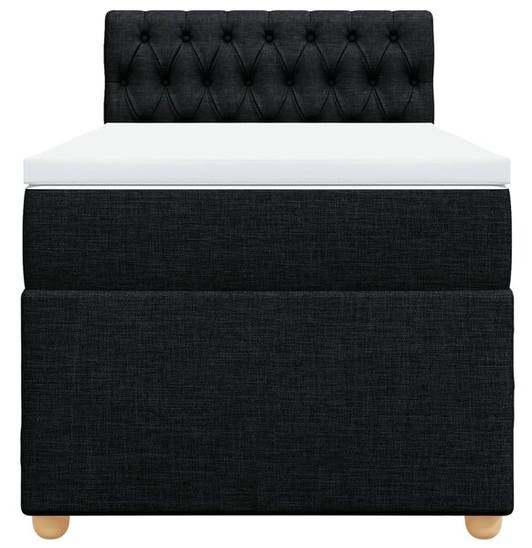 Box spring postel s matrací černá 80 x 200 cm textil 3286516