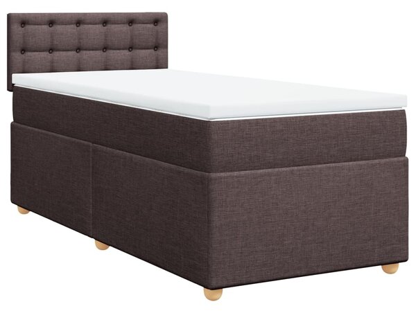 Box spring postel s matrací tmavě hnědá 80x200 cm textil 3286524
