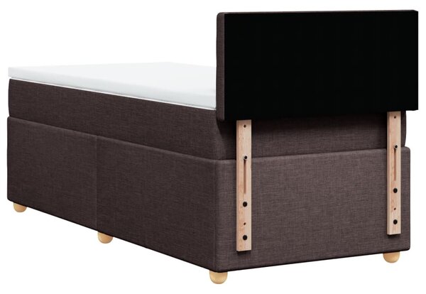 Box spring postel s matrací tmavě hnědá 80x200 cm textil 3286524