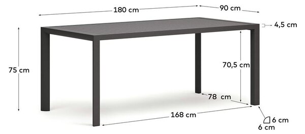 Zahradní jídelní stůl 90x180 cm Culip – Kave Home