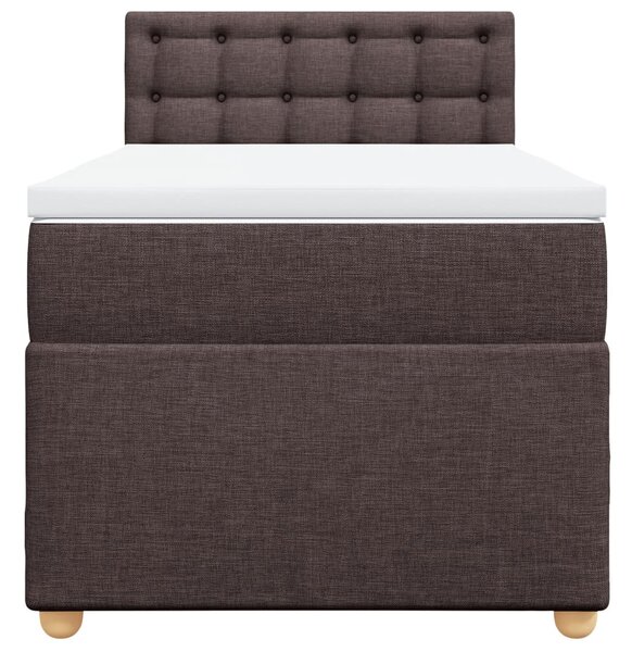 Box spring postel s matrací tmavě hnědá 80x200 cm textil 3286524