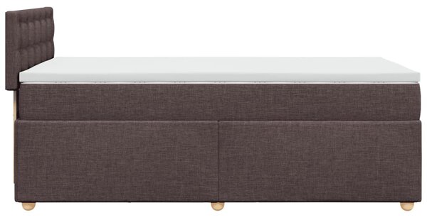 Box spring postel s matrací tmavě hnědá 80x200 cm textil 3286524