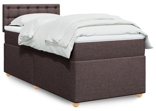 Box spring postel s matrací tmavě hnědá 80x200 cm textil 3286524