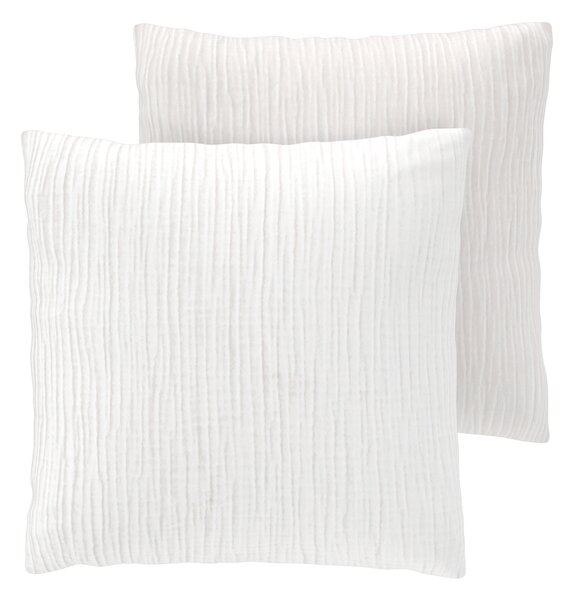 Livarno® Mušelínový potah na polštář, 50 x 60 cm, 2 kusy (bílá) (100399996001)