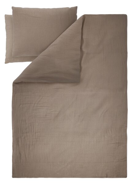Livarno® Mušelínové ložní povlečení, 200 x 220 cm, 70 x 90 cm (hnědá) (100399966005)