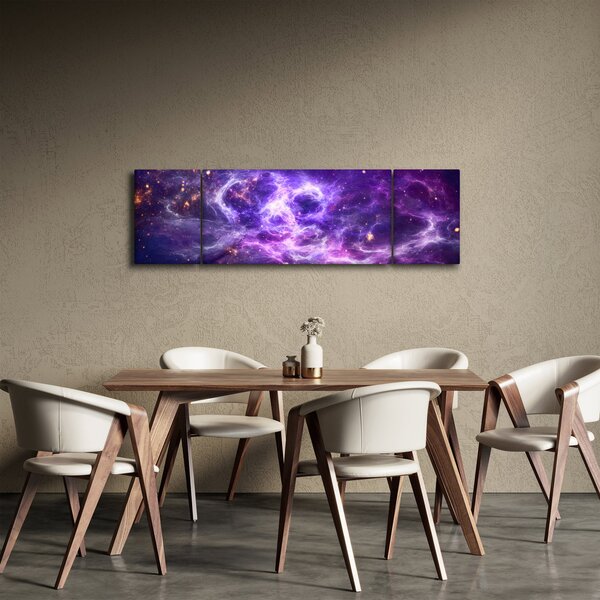 Obraz - Fialový vesmír (170x50 cm)