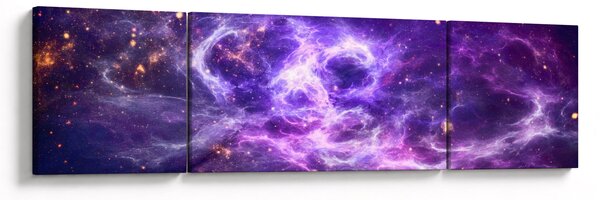 Obraz - Fialový vesmír (170x50 cm)