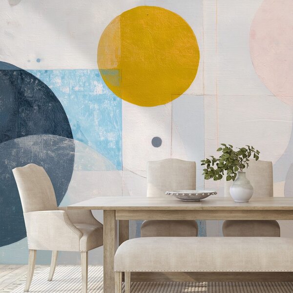 Tapeta pastelové geometrické kruhy