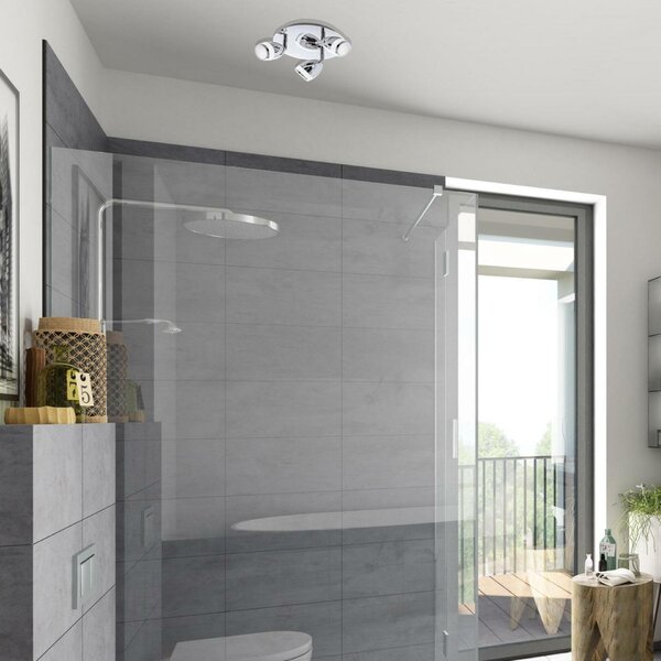 BRILONER LED bodové svítidlo pr. 22 cm 3x4W 350lm chrom IP44 BRI 2995-038R