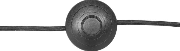 Stojací lampa HETTON Nastavitelná Dubové dřevo Černá