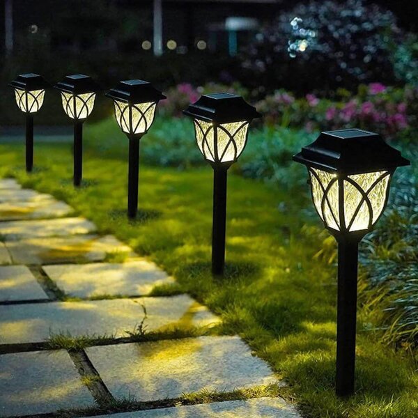 4Leaders Solární LED zahradní lampa zapichovací 2 ks 44×10 cm