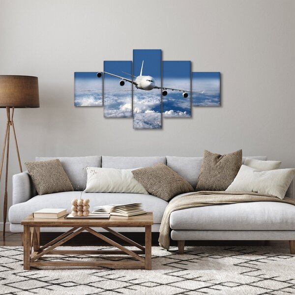 Obraz - Letadlo v oblacích (125x70 cm)