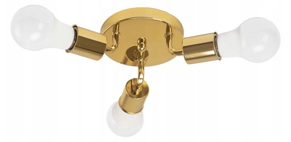 Toolight, Trojité stropní kovové svítidlo Gold APP704-3C, zlatá, OSW-05203
