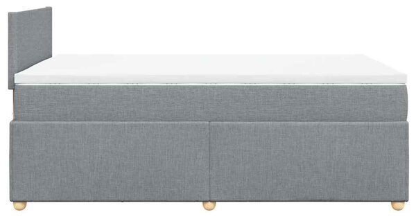 Box spring postel s matrací světle šedá 120x190 cm textil 3286612
