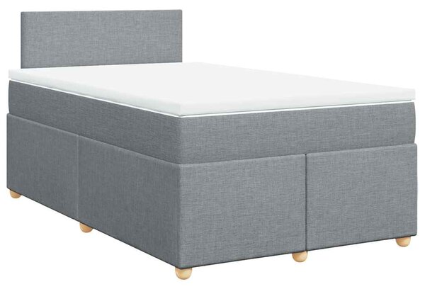 Box spring postel s matrací světle šedá 120x190 cm textil 3286612