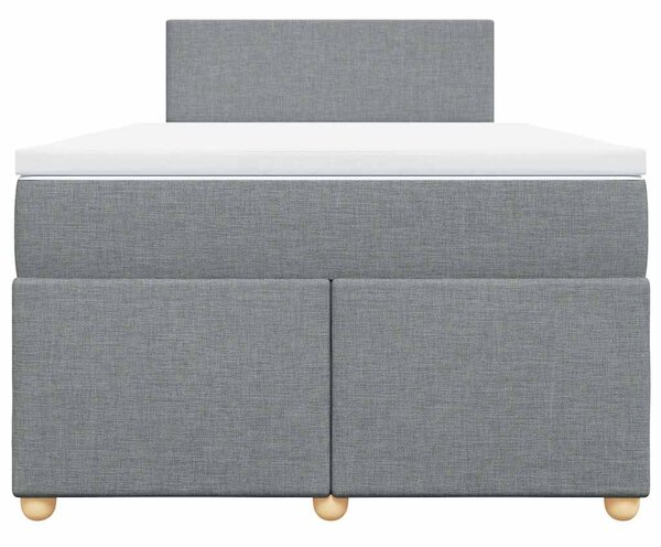 Box spring postel s matrací světle šedá 120x190 cm textil 3286612