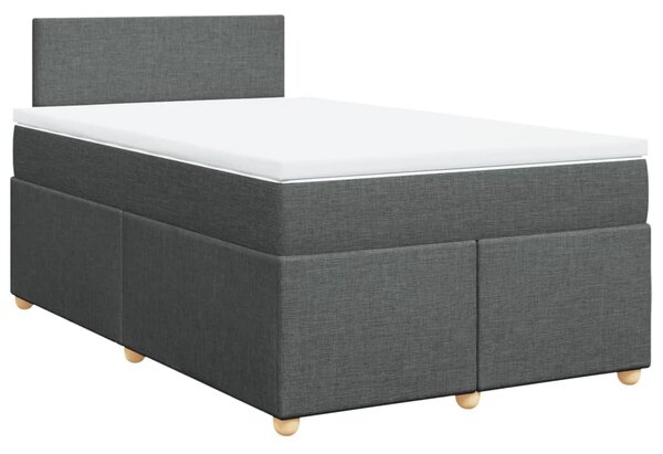 Box spring postel s matrací tmavě šedá 120x190 cm textil 3286613