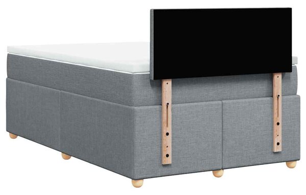 Box spring postel s matrací světle šedá 120x190 cm textil 3286612