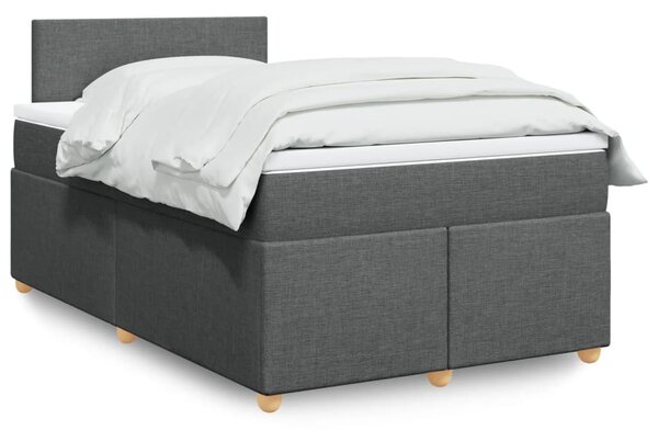 Box spring postel s matrací tmavě šedá 120x190 cm textil 3286613