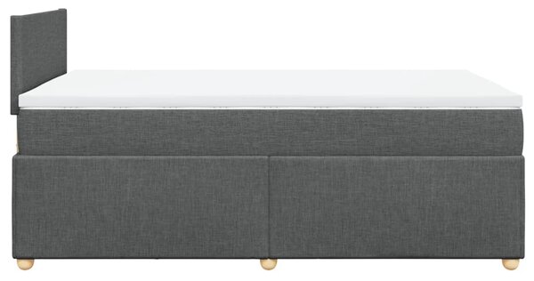 Box spring postel s matrací tmavě šedá 120x190 cm textil 3286613