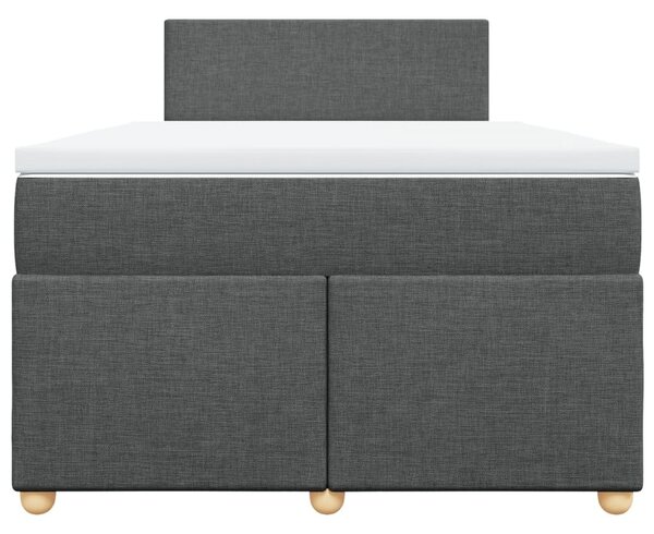 Box spring postel s matrací tmavě šedá 120x190 cm textil 3286613