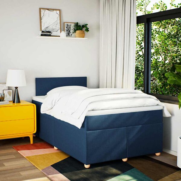 Box spring postel s matrací černá 120x190 cm textil 3286618