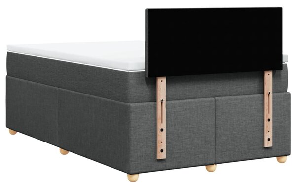 Box spring postel s matrací tmavě šedá 120x190 cm textil 3286613
