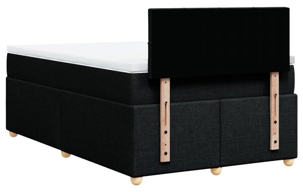 Box spring postel s matrací černá 120x190 cm textil 3286621