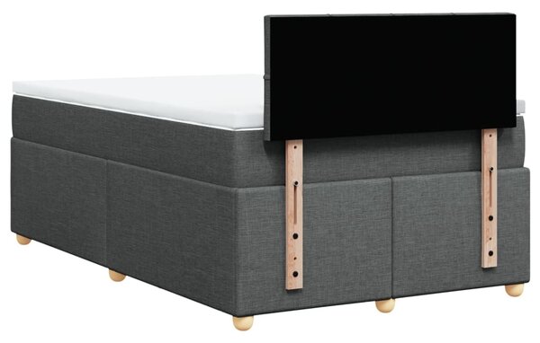 Box spring postel s matrací tmavě šedá 120x190 cm textil 3286620