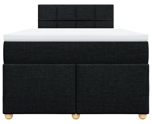 Box spring postel s matrací černá 120x190 cm textil 3286621