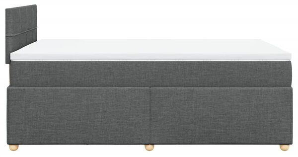 Box spring postel s matrací tmavě šedá 120x190 cm textil 3286620