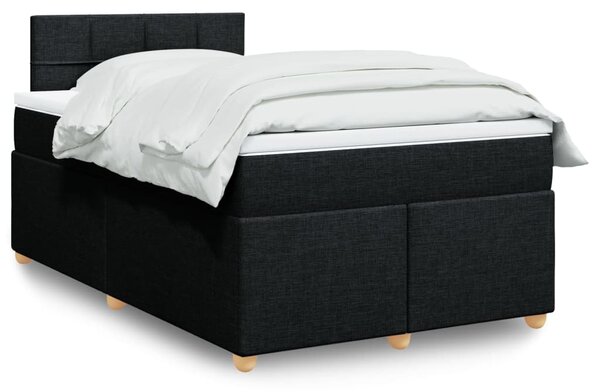 Box spring postel s matrací černá 120x190 cm textil 3286621