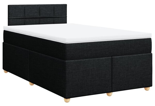 Box spring postel s matrací černá 120x190 cm textil 3286621